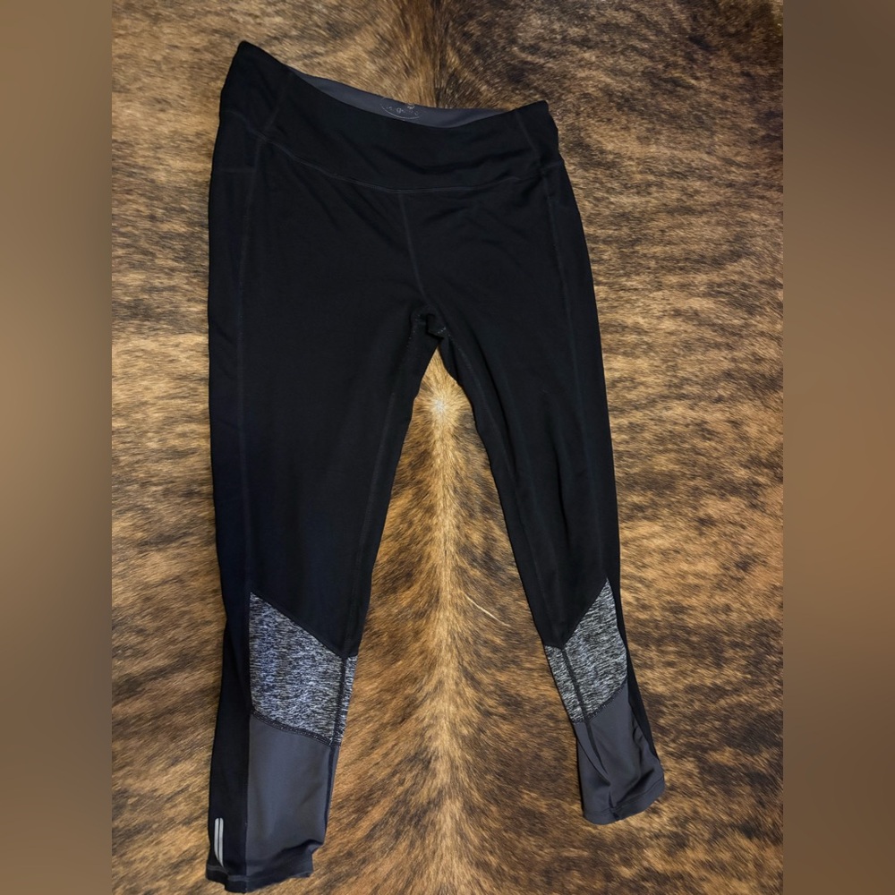 Tangerine Black and Gray Leggings